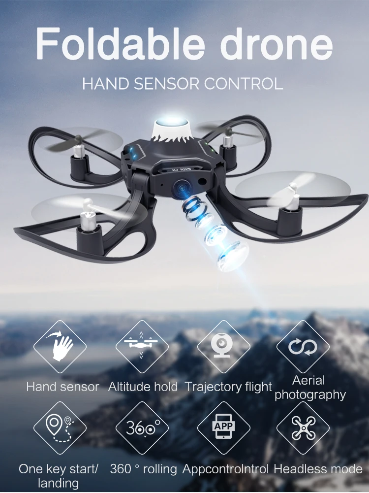Hand Sensor Control Foldable Rc Mini Quadcopter Drone With Camera Buy