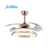 1STSHINE 42 inch high RPM acrylic ABS hidden blade fancy chandelier ceiling fan LED light with MP3 music