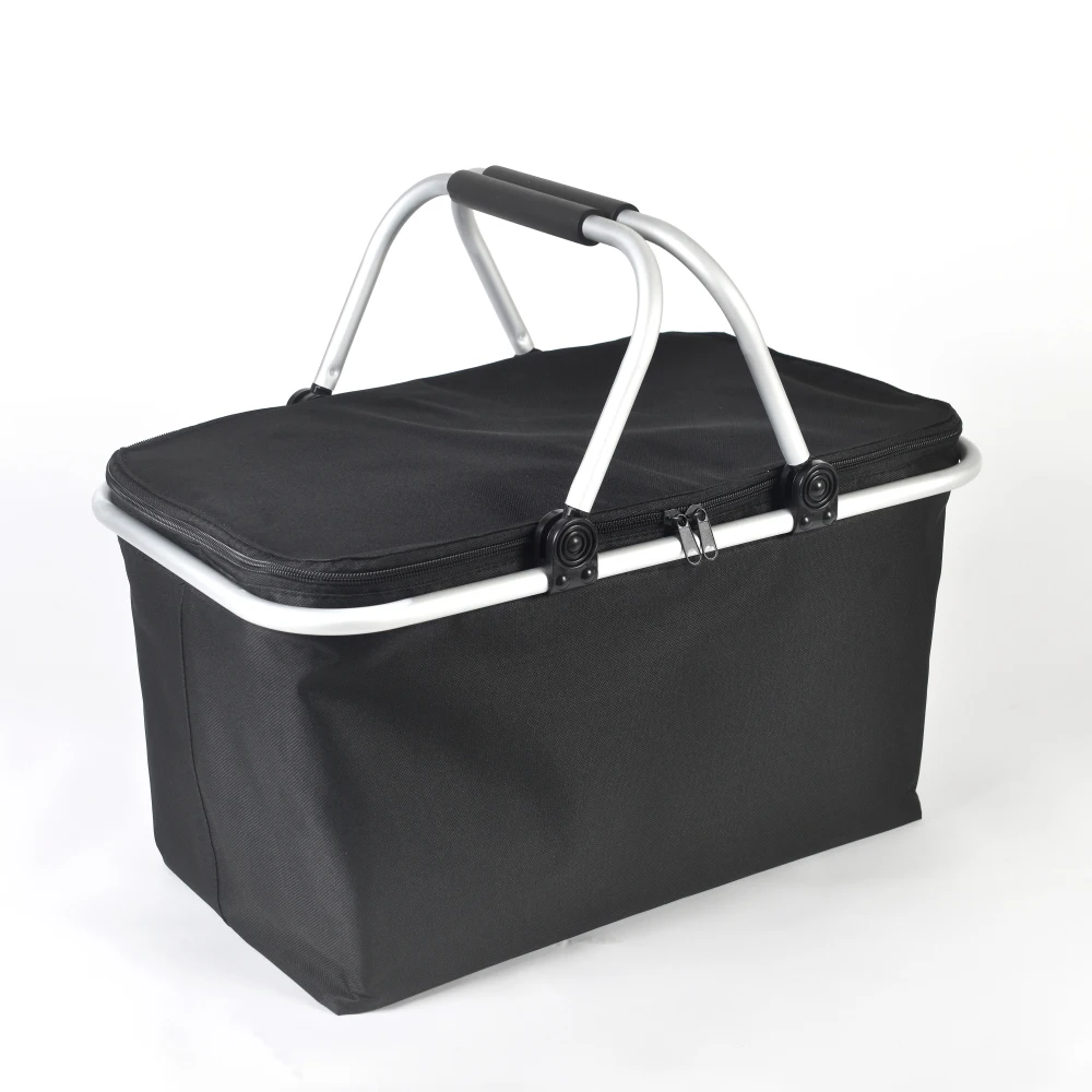 
Insulated food storage welcomed foldable picnic basket 