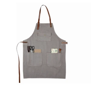 Chinese Factory Custom Logo Wholesale Canvas Fabric Household Kitchen Apron or Haircut Salon Overalls