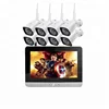 Cheap 12inch 8ch wifi nvr kit P2P cctv security camera system 1080P remote view security camera kit