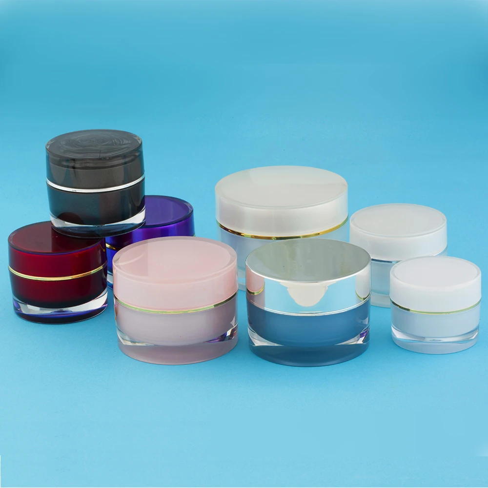 
Hengsheng factory hot sale plastic acrylic round clear cosmetic cream jar 10g 30g 50g 