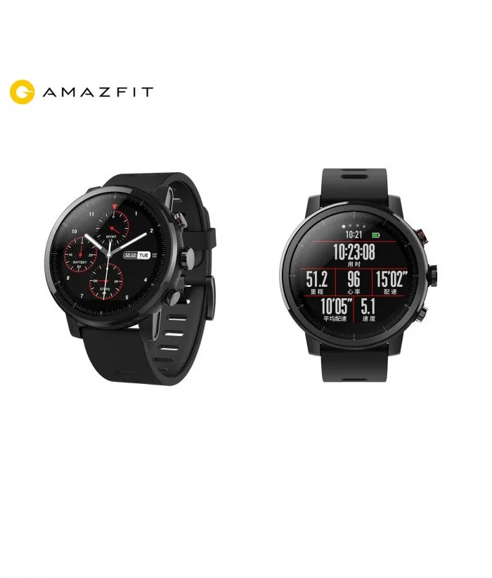 Original Xiaomi Huami Amazfit Stratos Pace 2 , Smart Watch Fashion GPS PPG Heart Rate Monitor Sport Watch
