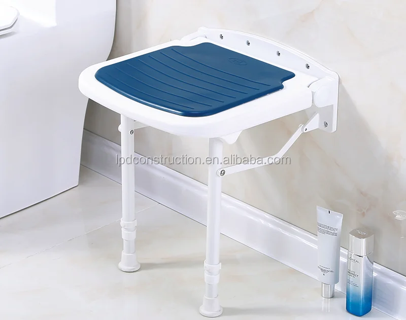 
Foldable Bathroom Shower Toilet Seat With Rubber Cover 
