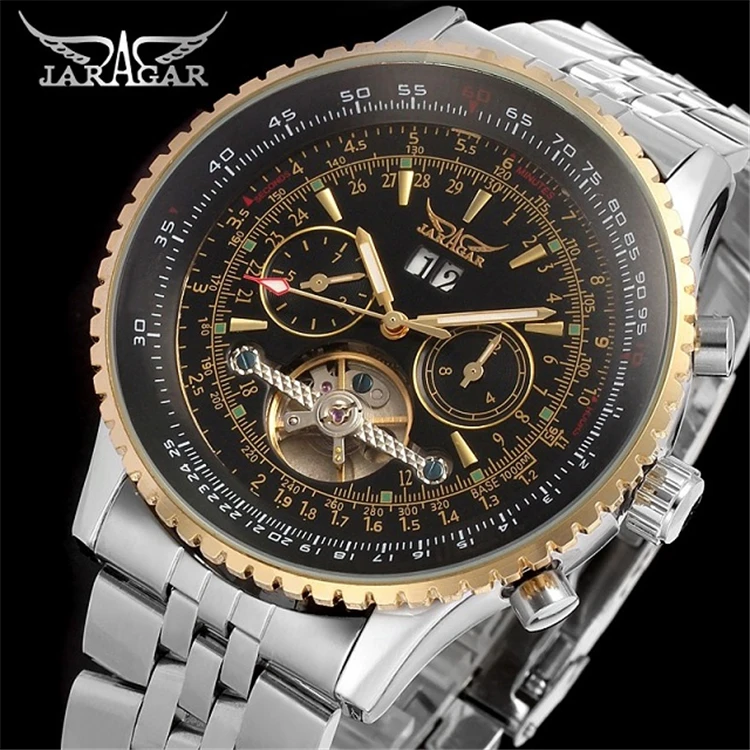 

JARAGAR 048 Hot Selling Mens Watches Top Brand Luxury Military Sport Wristwatch Automatic Mechanical Tourbillon Watch