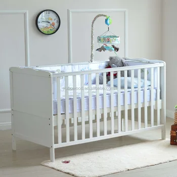 white and pine cot bed