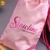 Sinicline custom pink satin organza high quality fashionable braiding hair packaging