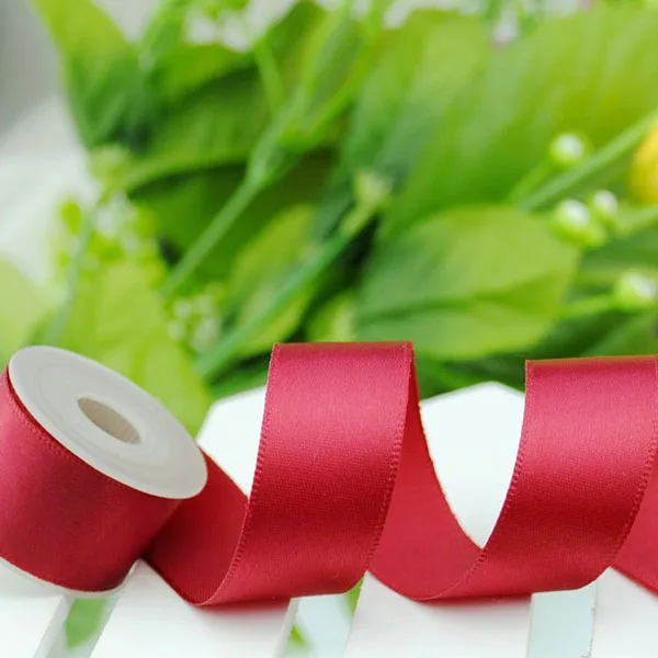 

high density polyester satin ribbon for decoration wedding dress, Solid color