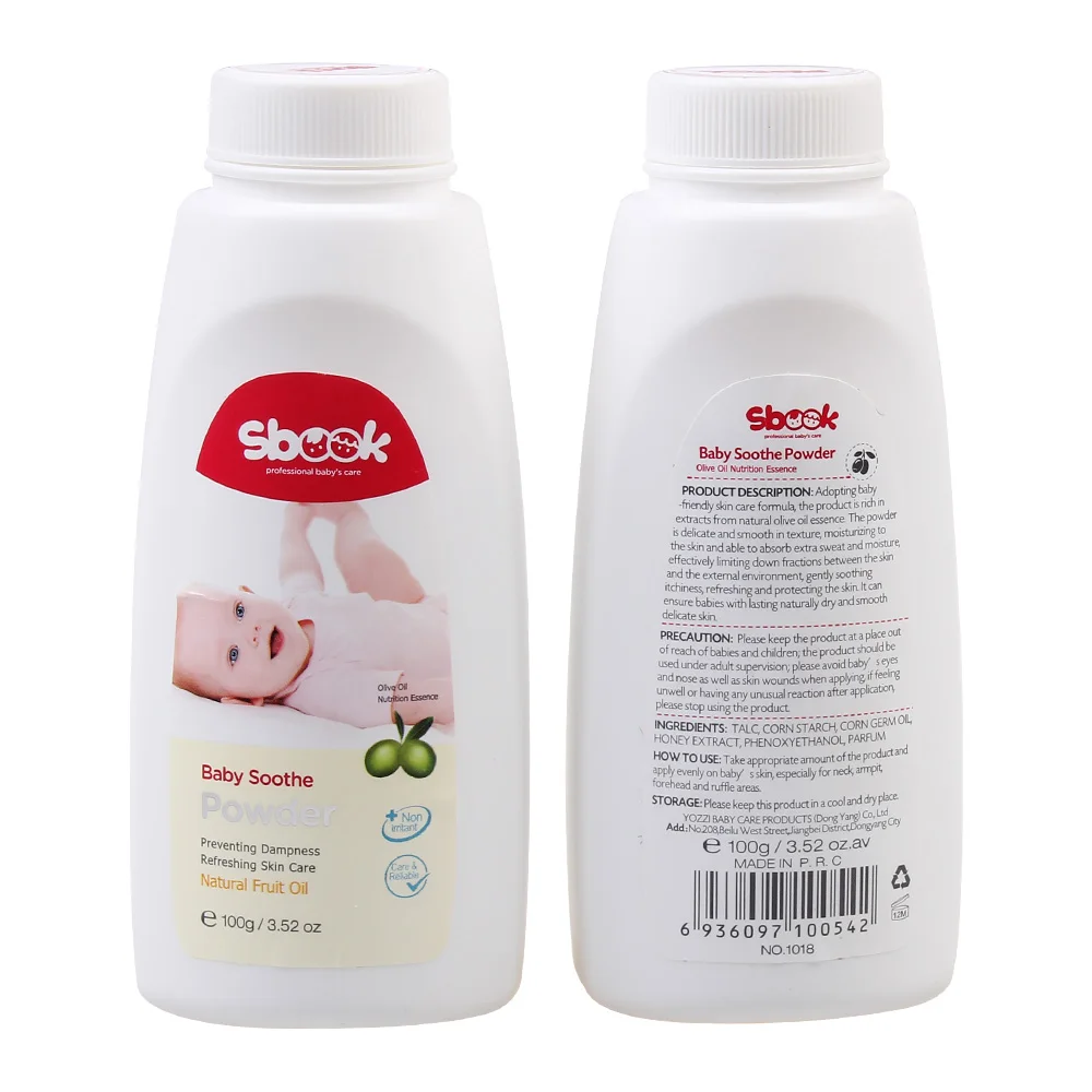 powder on newborn skin