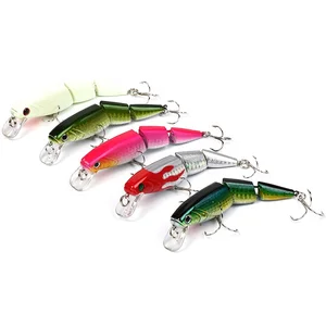 11cm16g artificial fishing bait hard minnow fishing lure 3 sections jointed lure