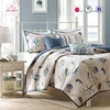Factory supply high quality pujiang printed quilted bedspread warm and washable print coverlet bedding set stock