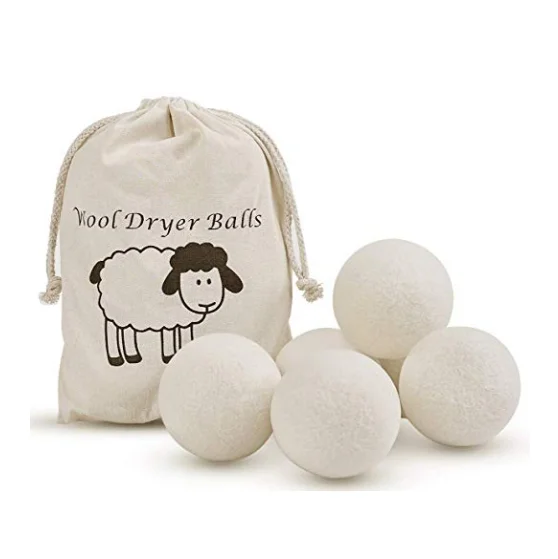 

2019 bestseller amazon organic handmade 100% new zealand wool dryer balls in stock, Nature white;can custom