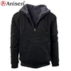 new mens high quality blend fleece bonded sherpa zippers hooded jacket