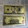 America New Design World Collection Special Gift 5 Dollar For Currency Collectors Gold Foil Paper Bill Banknote Plated Souvenir