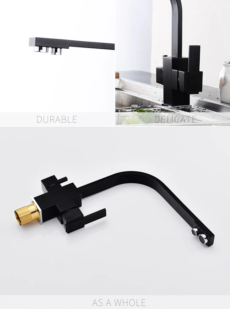 Black Square Kitchen Faucets