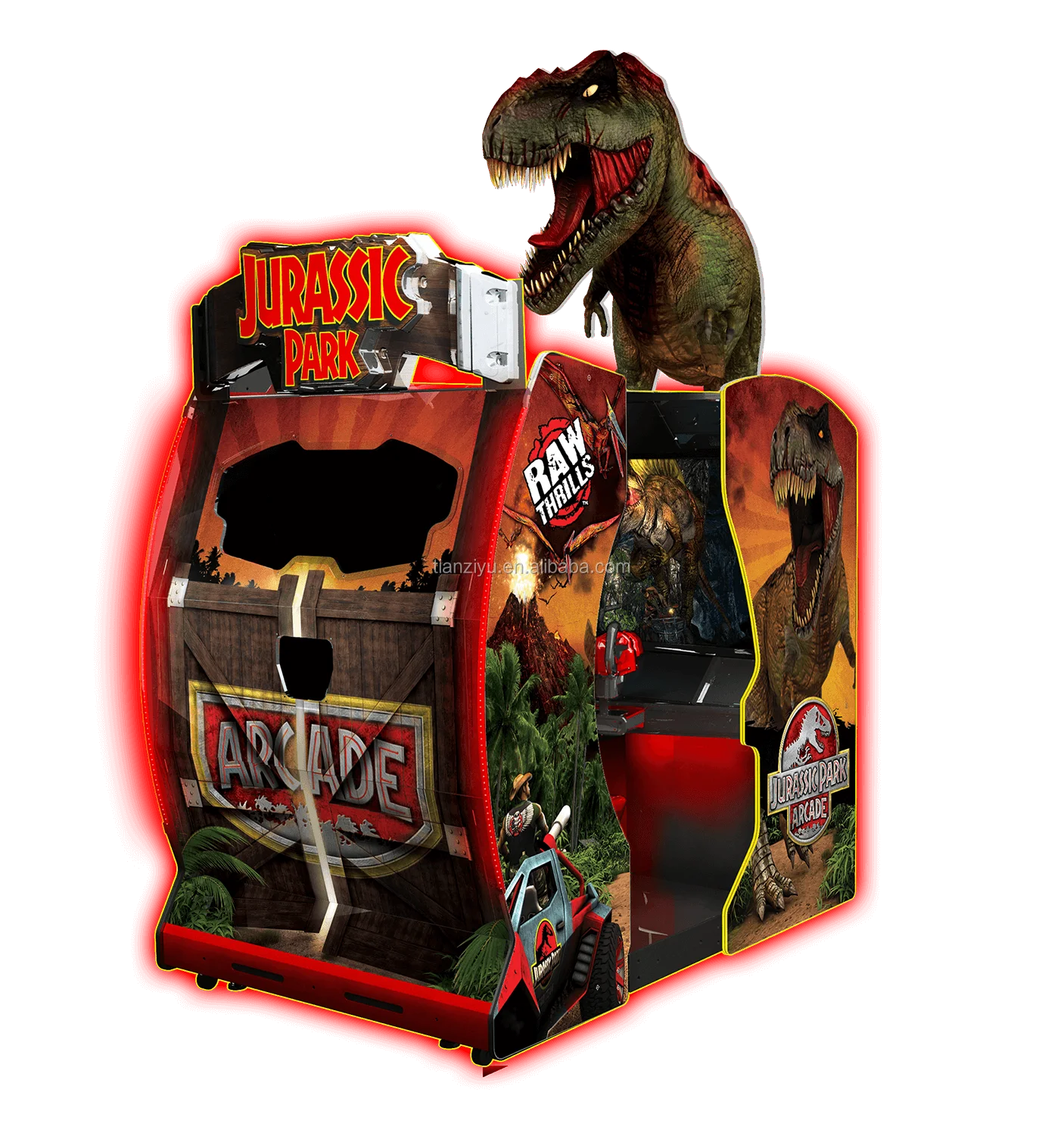 Jurassic Park Arcade Gun Shooting Simulator Yang Dioperasikan dengan Koin Elektronik Mesin Permainan
