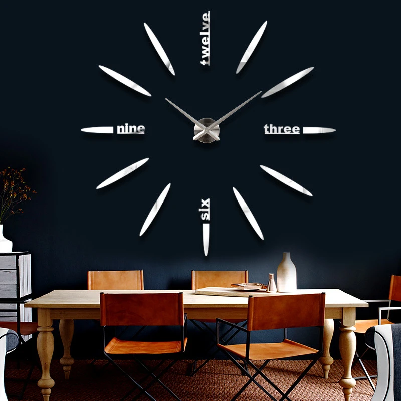 

3d led diy peacock wall clock home decoration