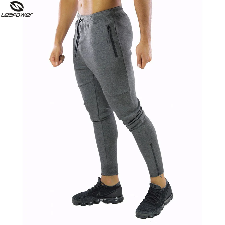 

Custom Newest Workout Fitness Zipper Sweatpants Tapered Slim Fit Gym Cotton Jogger pants Men, Custom color