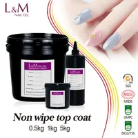

L&M factory wholesale MOQ 1KG UV LED Base and Top coat Nail Gel Polish Bulk package