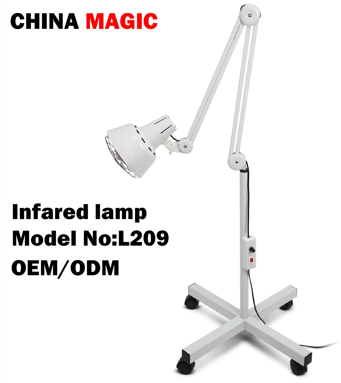 L211 Professional Infrared Therapy Heating Stand Lamp Physiotherapy Heating Massage With 5 Lamp