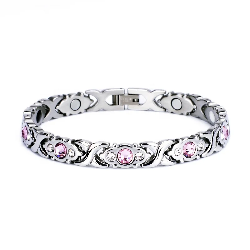 

Hot Selling Luxury Bling Jewelry High Energy Bracelet with Crystal, Silver