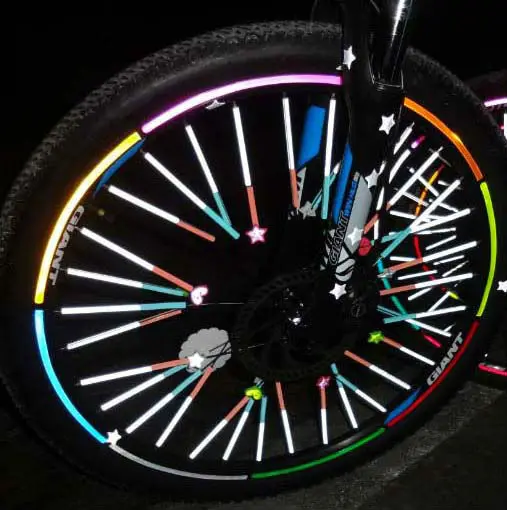 Reflective Bicycle Wheel Sticker/bike Wheel Reflective Pvc Sticker ...