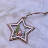 Laser Cut Crafted Non-woven christmas tree ornament, Wooden indoor hanging ornaments Christmas decoration
