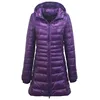 Wholesale 100% Nylon Filled Feather Winter Packable Shiny Ladies Women Woman Long Duck Down Coat