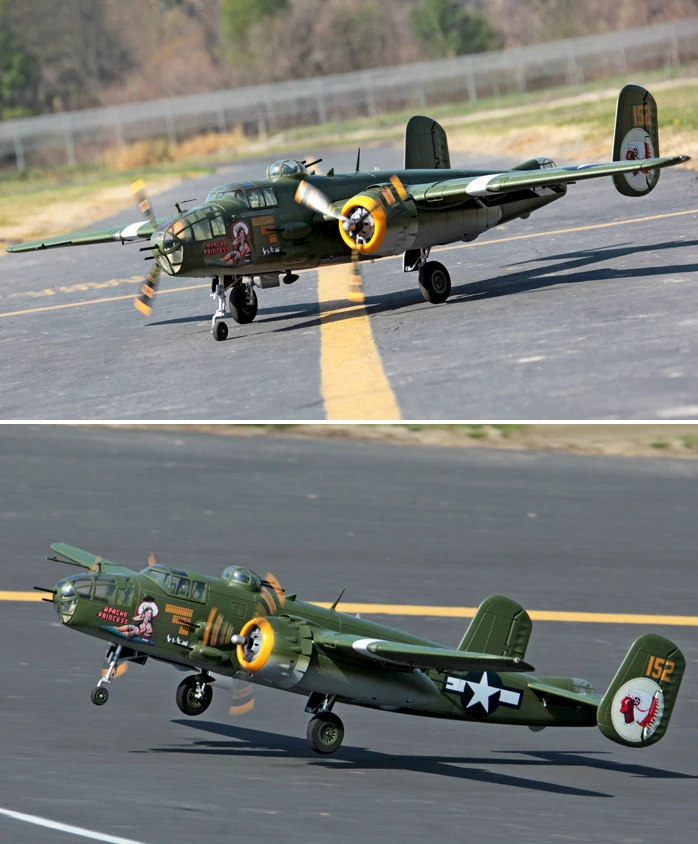 High Quality Electric Rc Warbird Model Airplane Kits B25 Apache