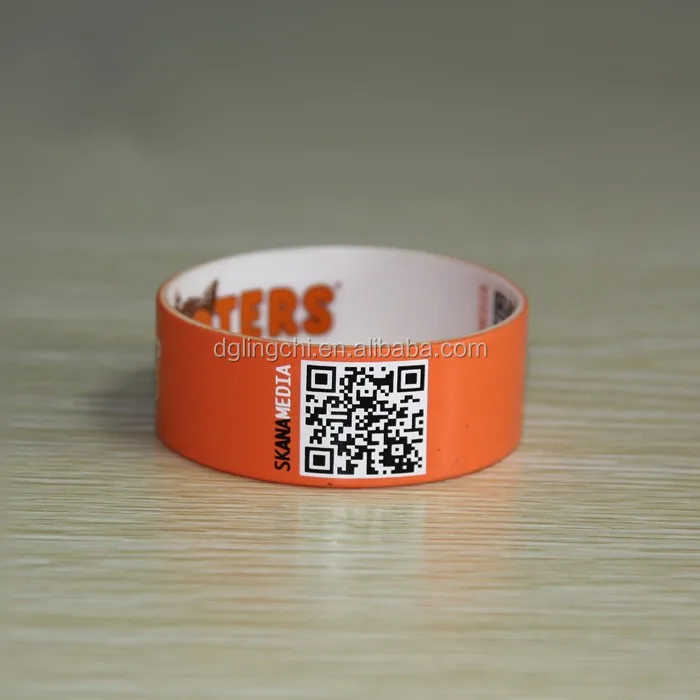 Custom Qr Code Wristband Silicone Bracelet For Promotion Activity Buy Qr Code Wristband,Qr