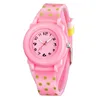 Best-selling fashion candy color children jelly watch Arabic numerals kid's watch custom logo polka dot silicone band watch