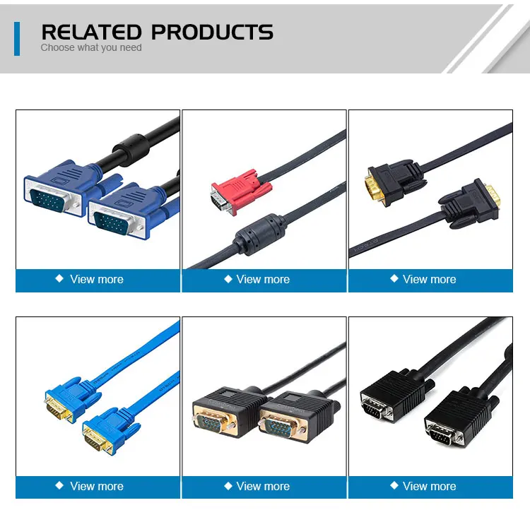 Color Code Both Video And Audio Malemale Hd15pin Computer Vga Cable