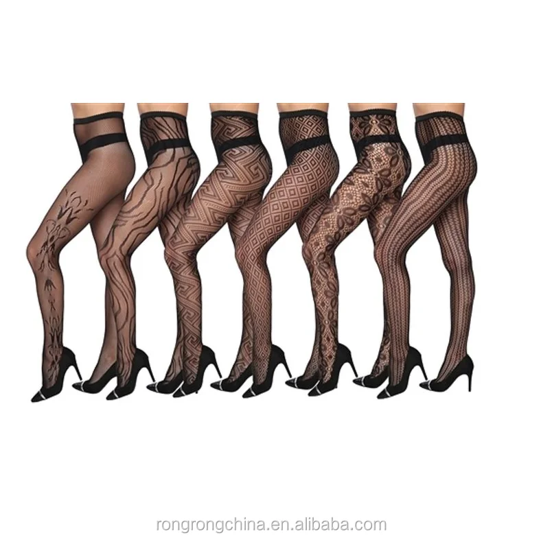 Lace Patterned Tights Fishnet Floral Stockings Small Hole Pattern Leggings  Tights Net Pantyhose
