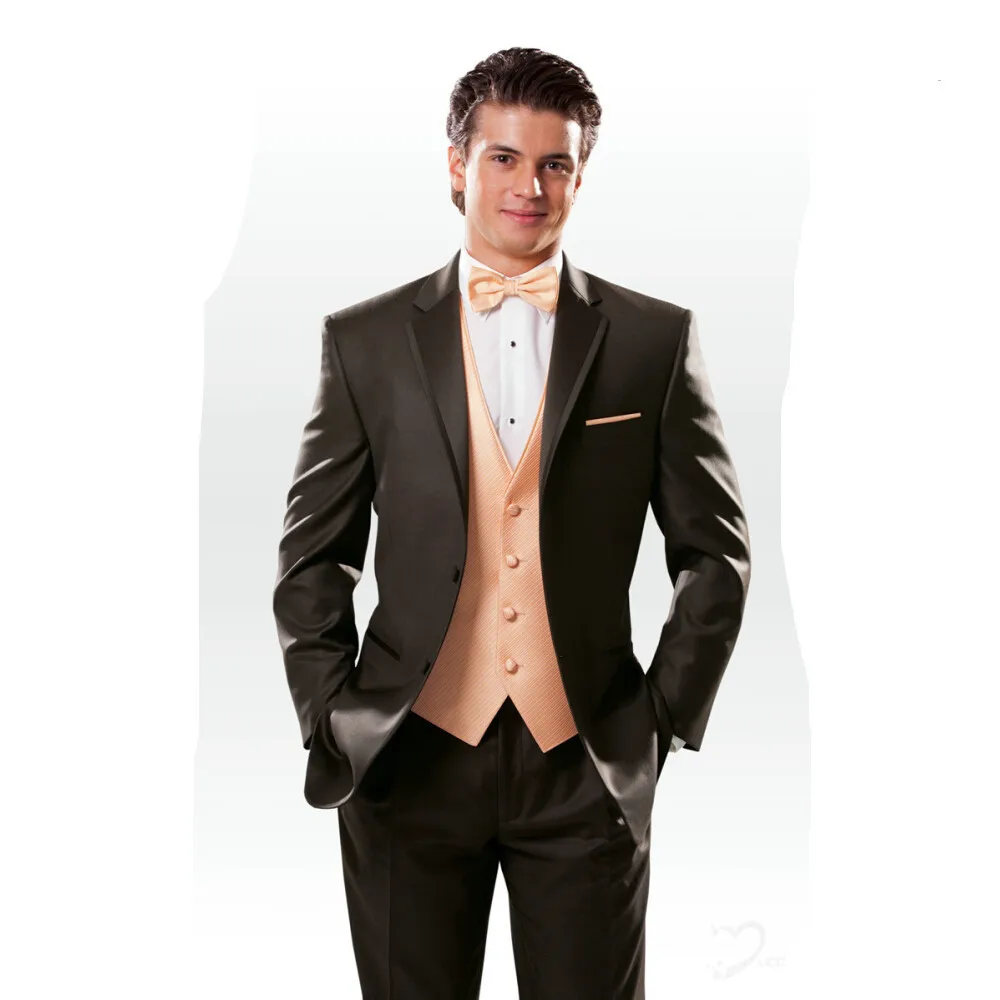 Buy Men Suits Luxuriant Custom Made 3 Piece Notch Brown Mens Dress