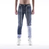 DiZNEW Royal wolf denim jeans manufacturer mens slim patchwork jeans