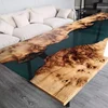 best quality overlength solid wood resin cofference table