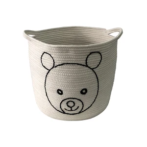 Image of Wholesale Cotton Rope Storage Baskets Large Basket with Handles for Baby Nursery and Kid's Toy Storage