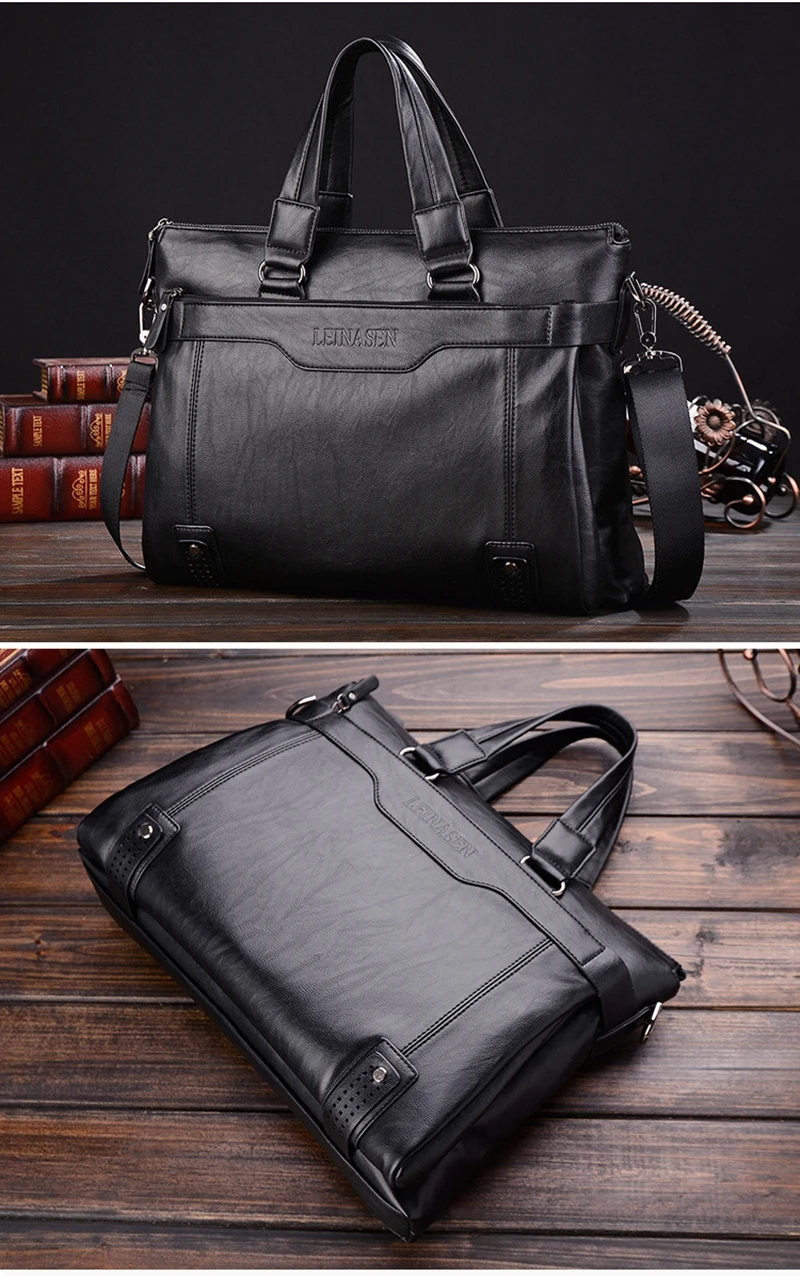 Brand Design Shoulder Bag Men Crossbody Bag Fashion Business PU