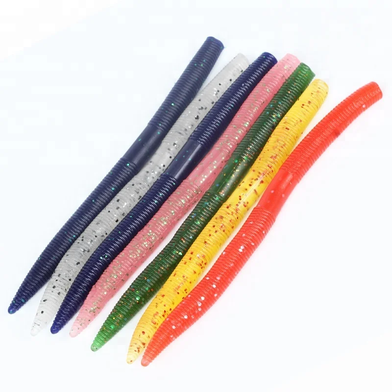 

14cm 8g artificial bait soft plastic earthworm fishing lure senko lure, Four