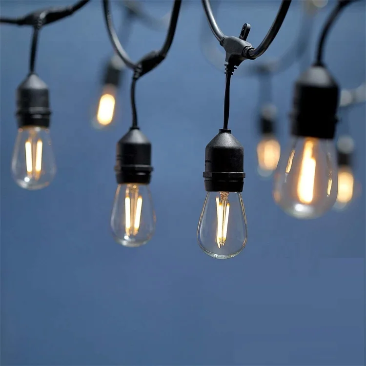 
10M 15M 20M 100M outdoor waterproof patio string lights socket e27 festoon lighting 