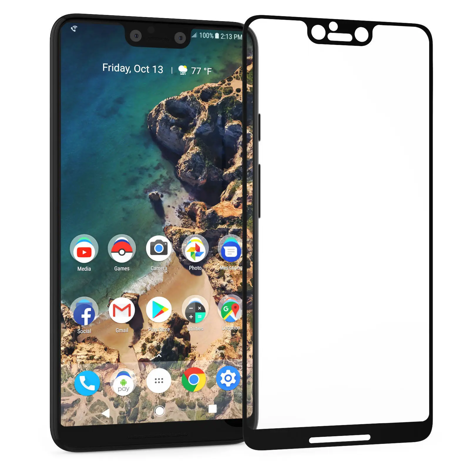 

New coming 3D full cover for Google Pixel 3 XL tempered glass screen protector, Crystal clear