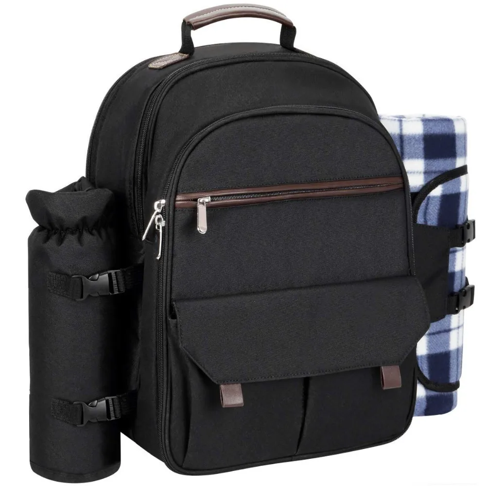 4 Persons Insulated Waterproof Picnic Backpack With Blanket Buy