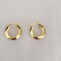 

Inspire stainless steel jewelry custom high polished large hoop earrings 18k gold plated earring fashion fine jewelry for women