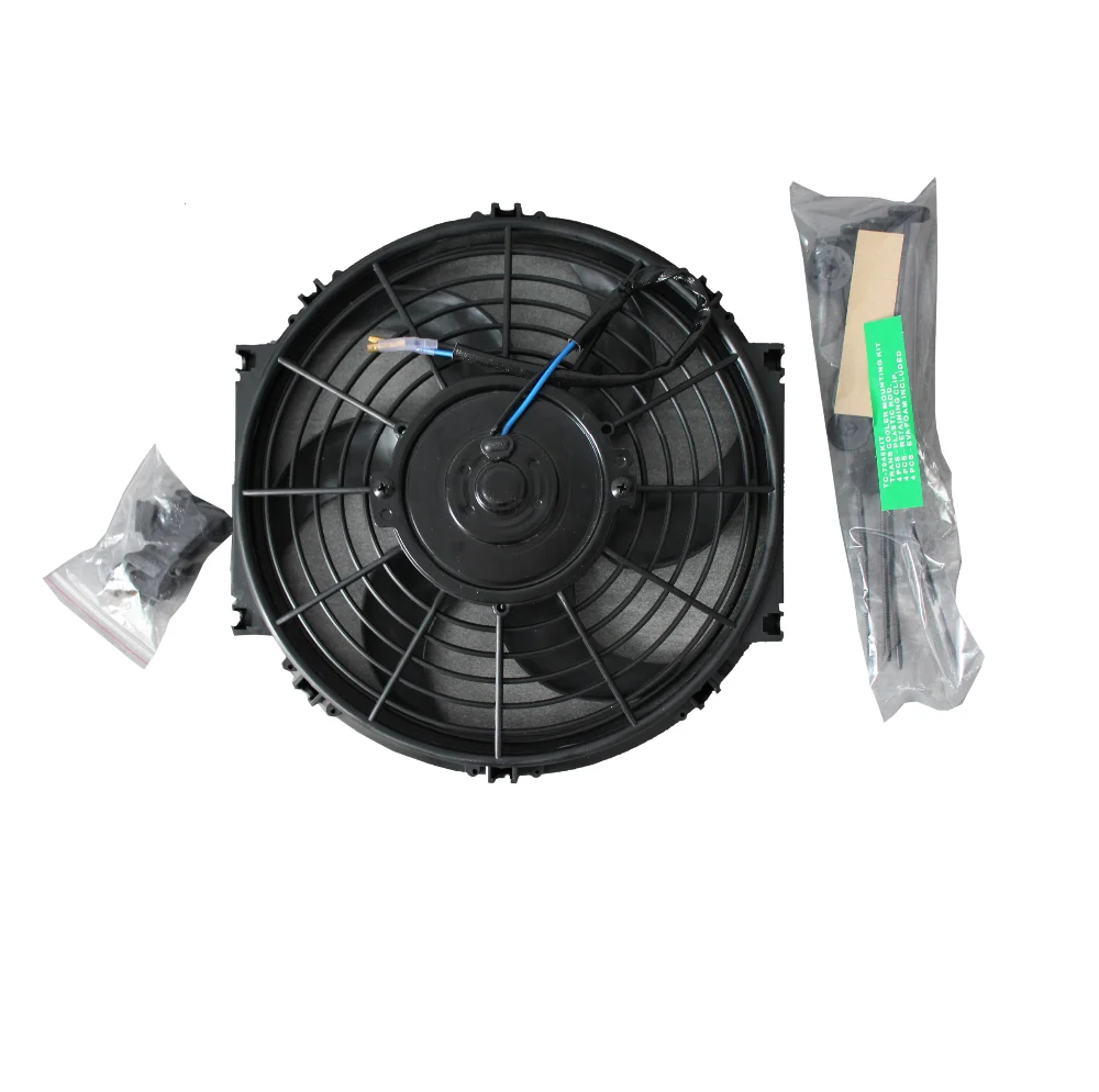 16/" 12V Slim Radiator Cooling Thermo Fan/&Mounting Kits//Mazda;BMW;Peugeot