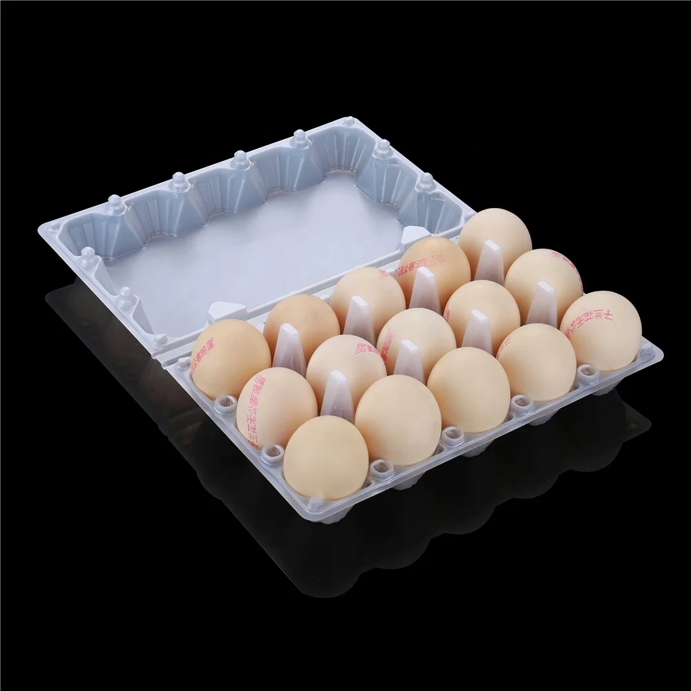
plastic egg carton tray PS white color factory price 15pack 15cell plastic egg tray 
