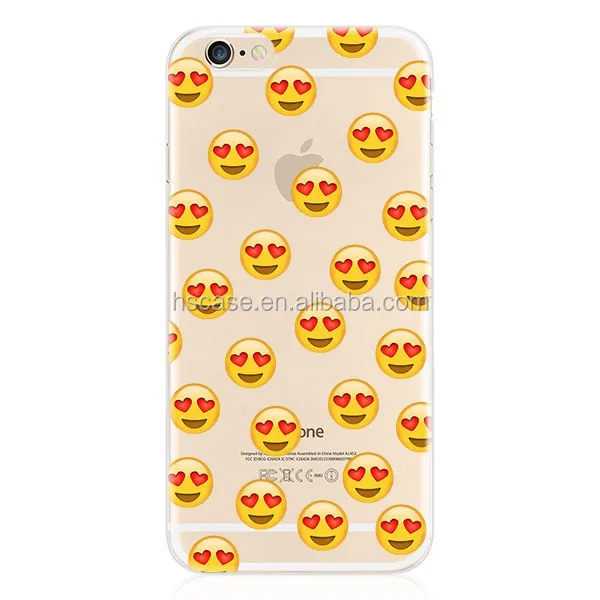 

Wholesale cellphone accessories for iphone se/5/5s 6/6s 6 plus/6s plus soft TPU phone case with funny emoji pattern