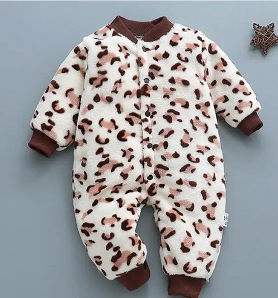 

Newborn baby rompers Winter baby boys girls clothes Coral Fleece warm infant Overall toddler jumpsuit new born costume one piece