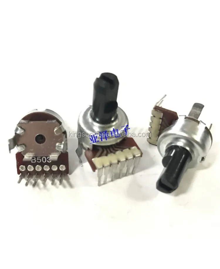 High Quality Rv12 Dual Potentiometer B50k Axis Length 11mm Rotary