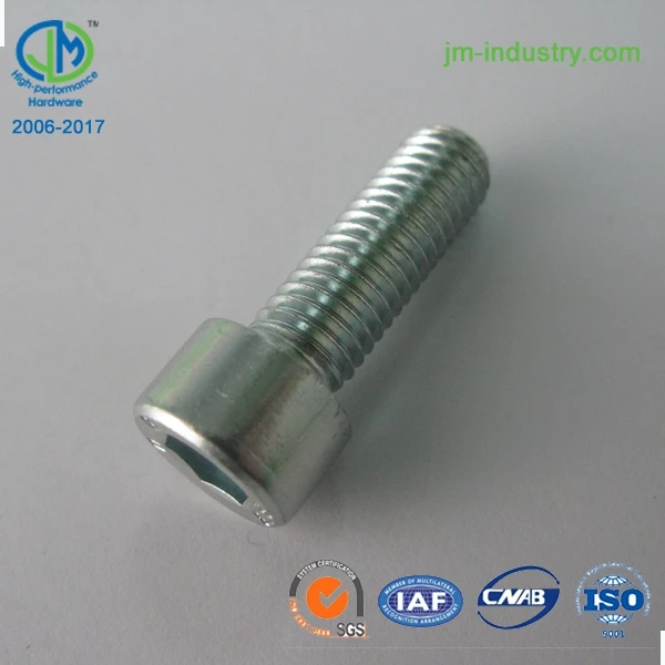 
JM Brand Grade 10.9 12.9 DIN912 M6 304 316 Stainless Steel Hexagon Allen Bolt M7 Hex Socket Head Cap Screw 