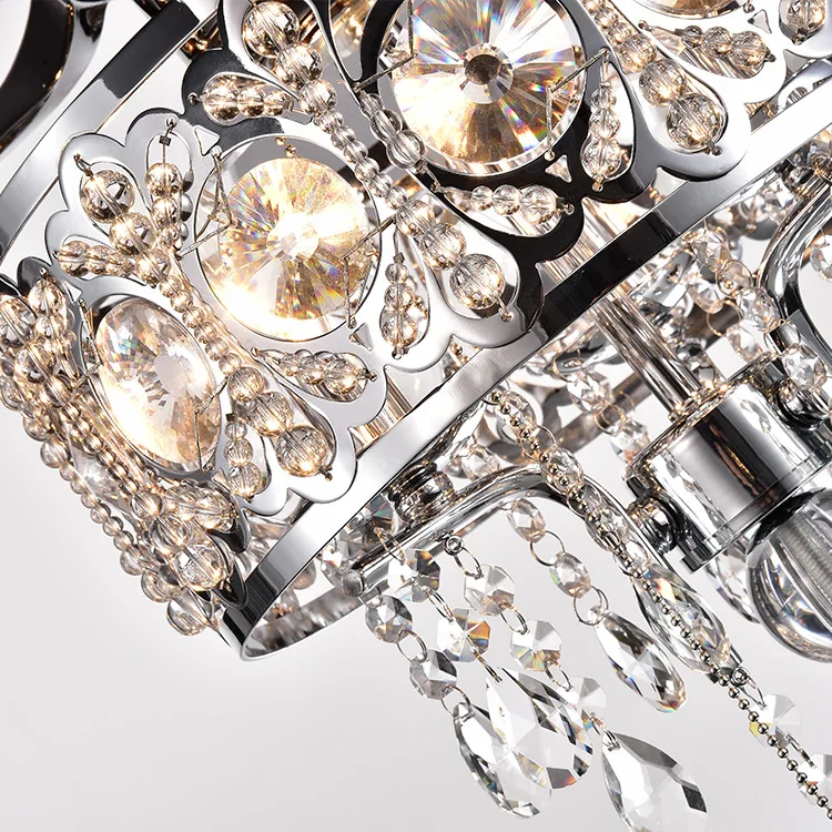 
Modern style simple favorable price decorative energy saving breeze crystal ceiling fan with light 
